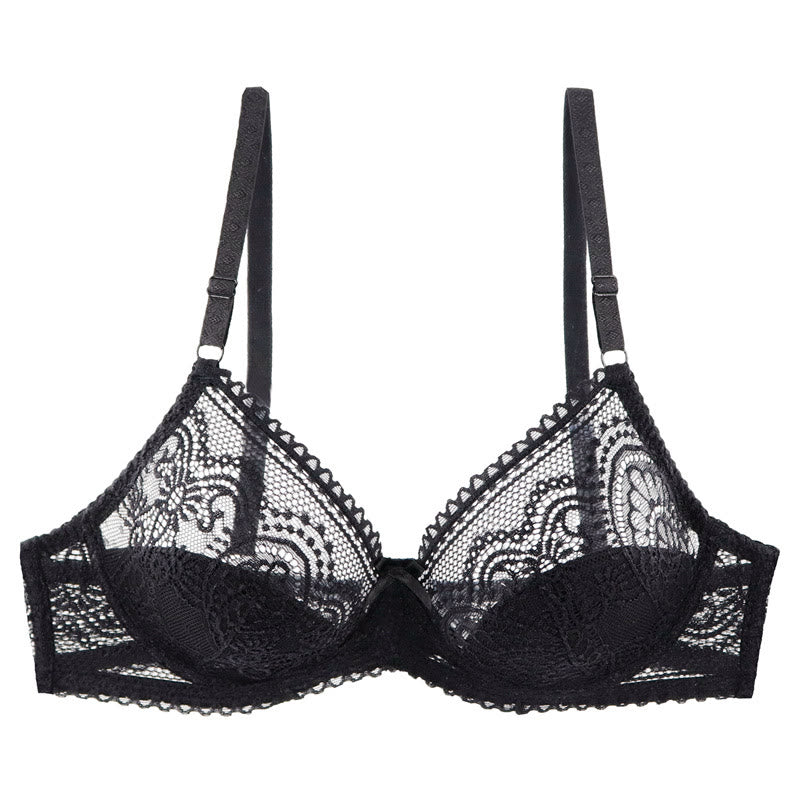 Soutien-gorge à armatures sexy en dentelle transparente