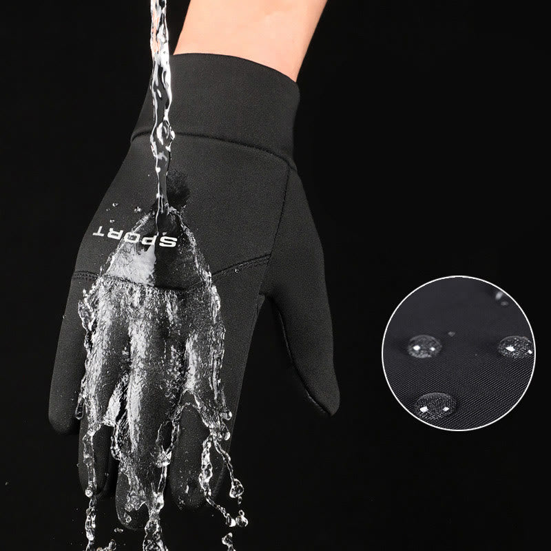 Gants de cyclisme chauds en peluche