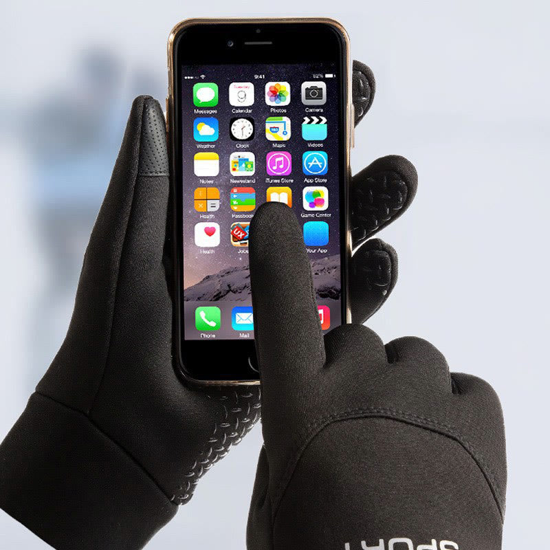 Gants de cyclisme chauds en peluche