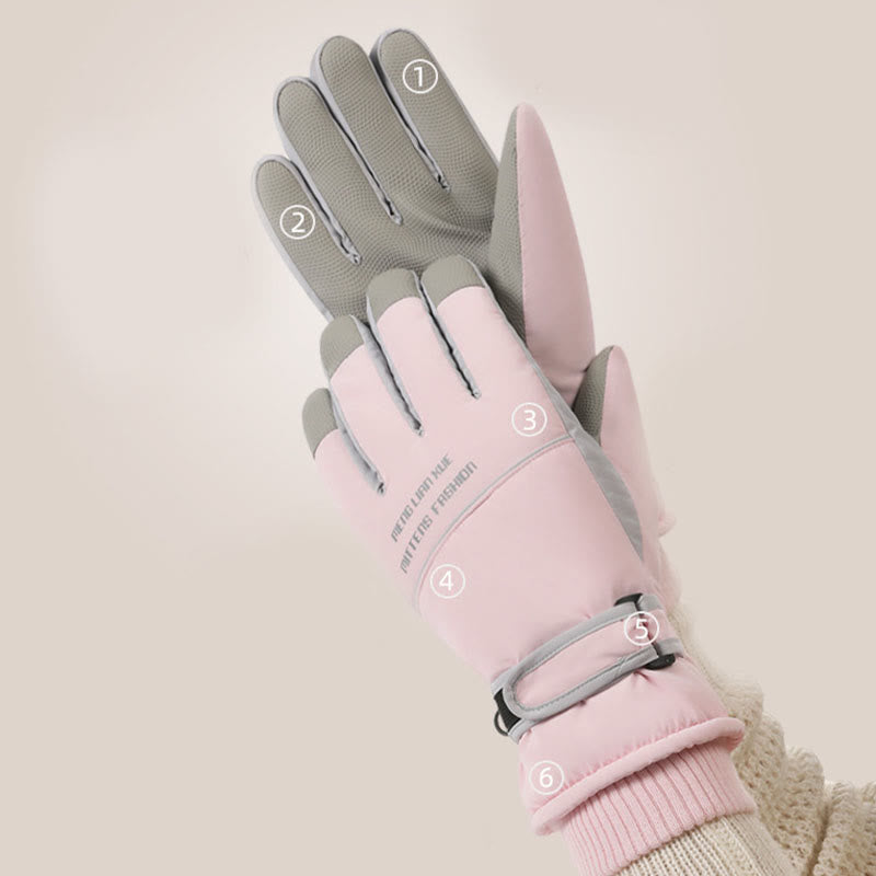 Gants de ski imperméables pour écran tactile