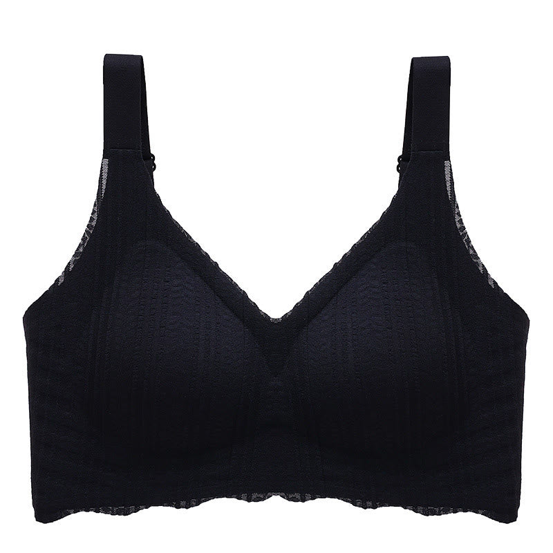 Soutien-gorge de sport sans armatures à bords ondulés fins grande taille