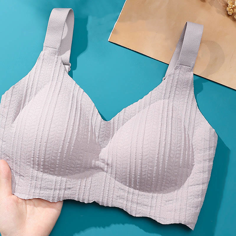 Soutien-gorge de sport sans armatures à bords ondulés fins grande taille