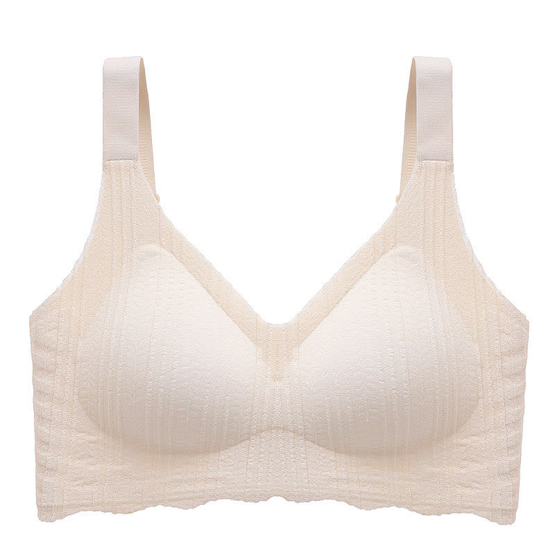 Soutien-gorge de sport sans armatures à bords ondulés fins grande taille