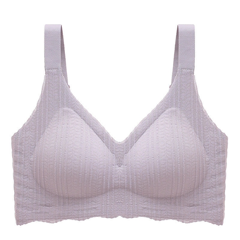 Soutien-gorge de sport sans armatures à bords ondulés fins grande taille
