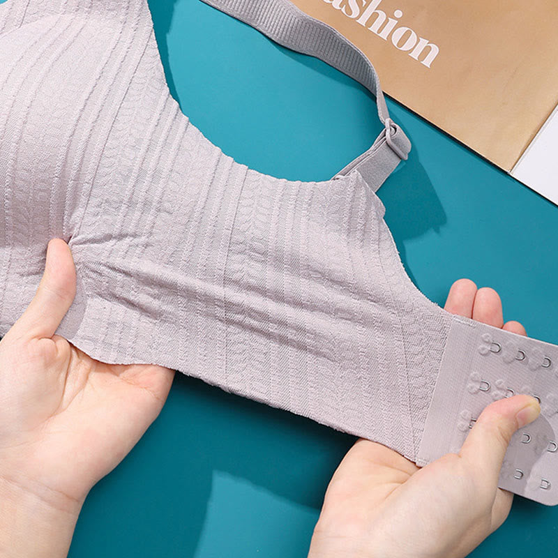 Soutien-gorge de sport sans armatures à bords ondulés fins grande taille