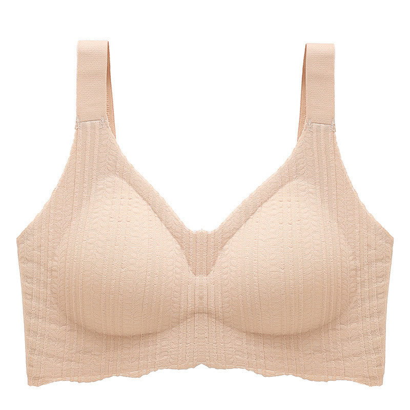 Soutien-gorge de sport sans armatures à bords ondulés fins grande taille