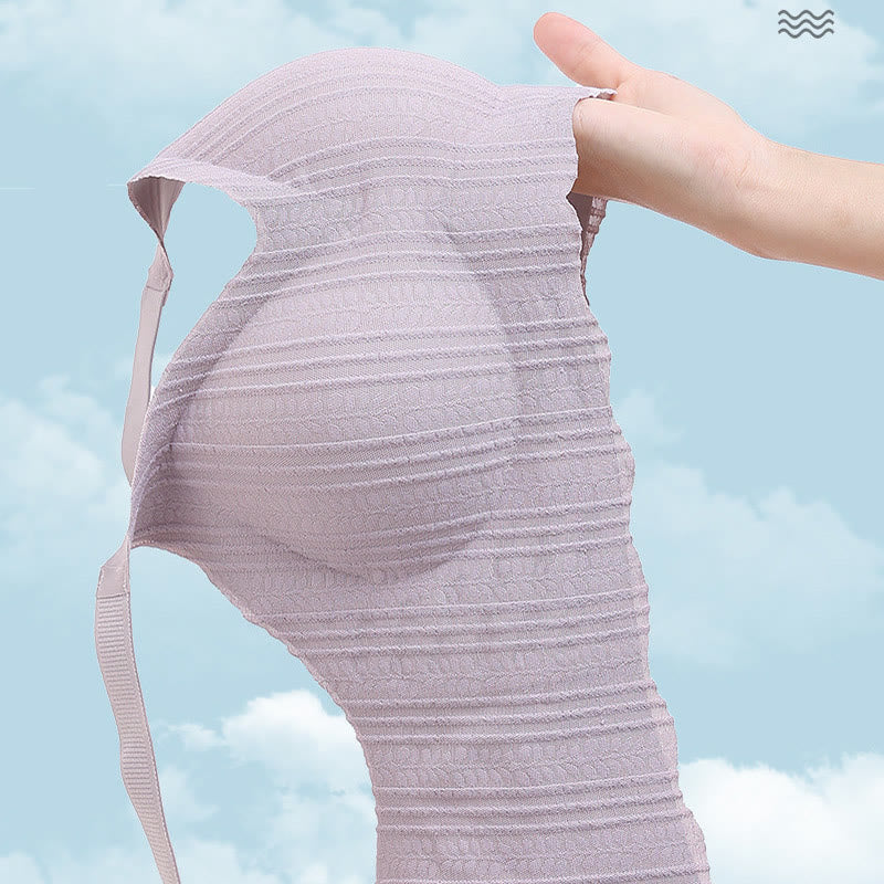 Soutien-gorge de sport sans armatures à bords ondulés fins grande taille