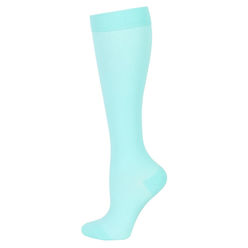 Chaussettes de compression à fleurs bleu-vert (6 paires) - Lac Bleu - S/M - image 5