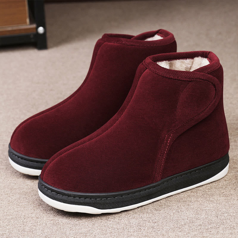 Chaussons diabétiques doux et chauds grande taille - Vin - EU43-44 (US9-10) - image 12