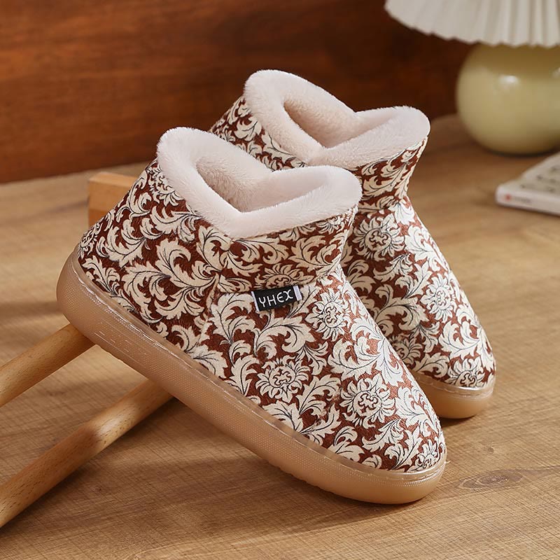 Chaussons élégants à motifs grande taille - Café - EU40-41 (US7-7,5) - image 10