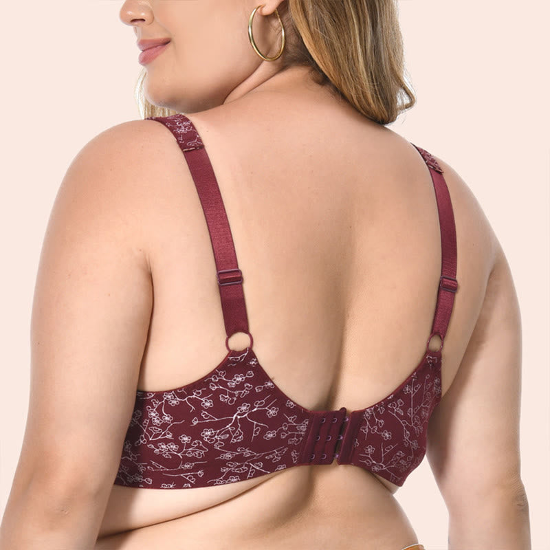 Soutien-gorge sans armatures à imprimé floral grande taille - image 8