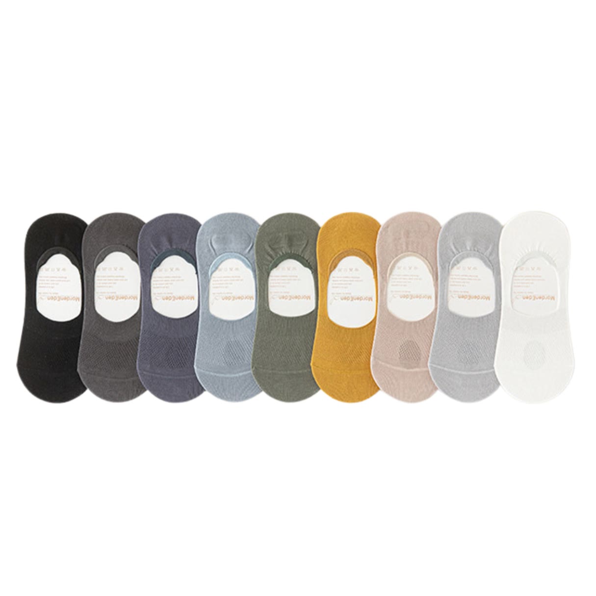 Chaussettes invisibles respirantes en maille grande taille (5 paires)