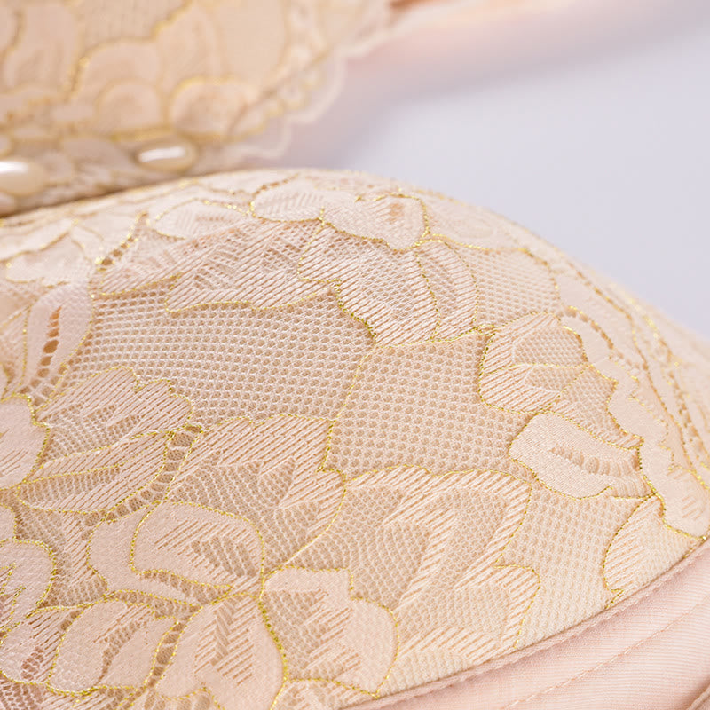 Soutien-gorge débardeur sans armatures en dentelle avec fermeture sur le devant, grande taille