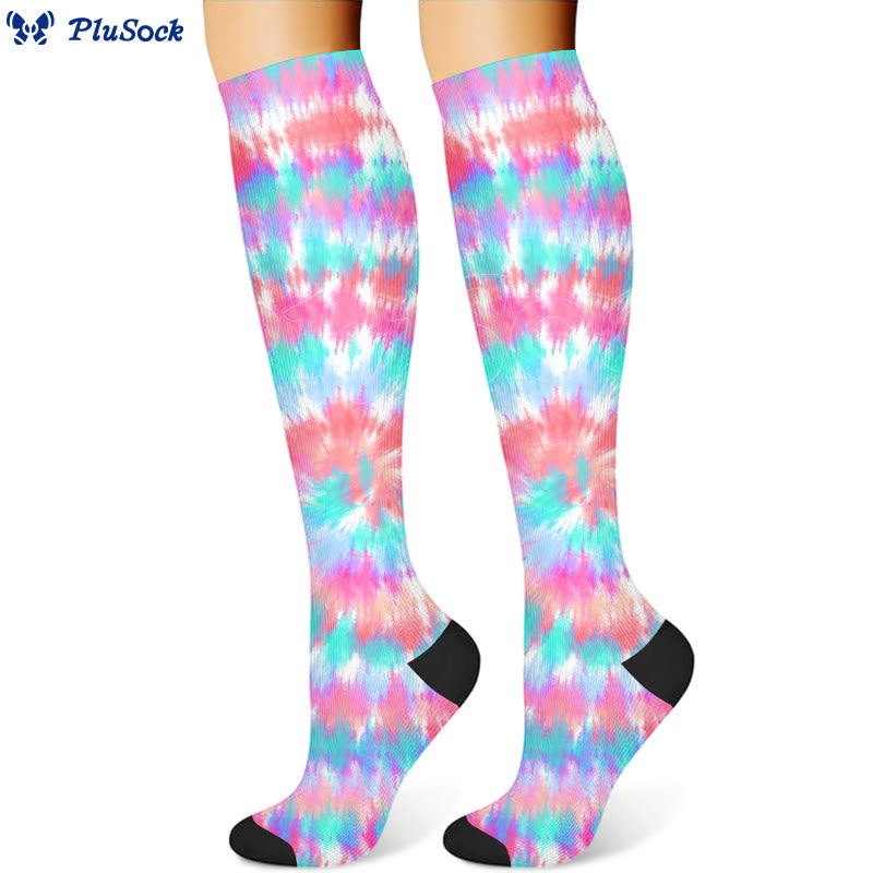 Chaussettes de compression marbrées vibrantes (3 paires)