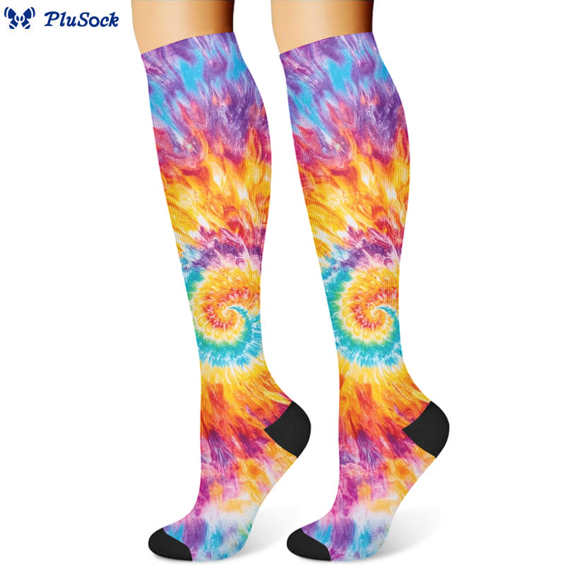 Chaussettes de compression marbrées vibrantes (3 paires)