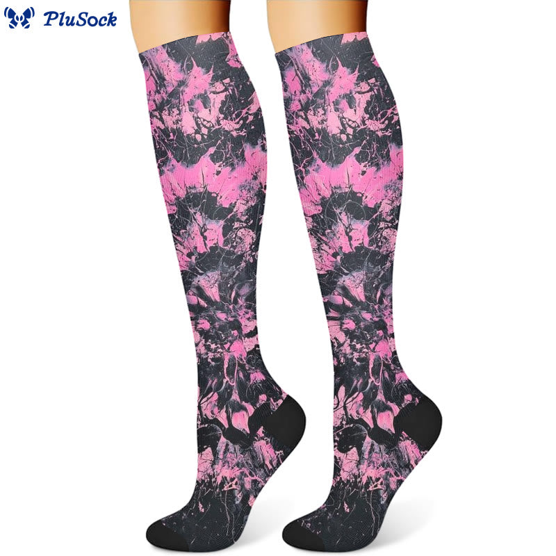 Chaussettes de compression marbrées vibrantes (3 paires)