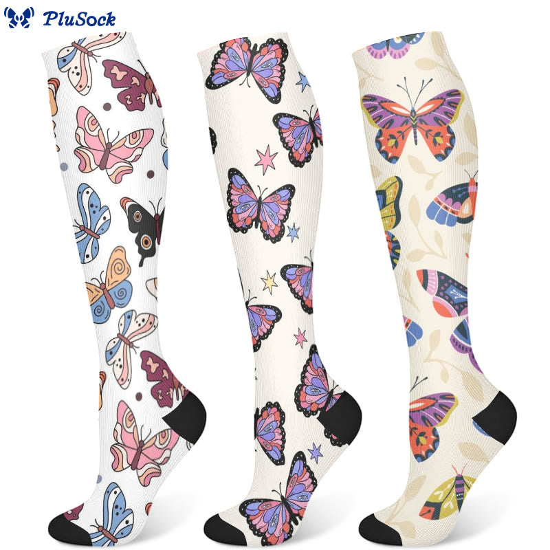 Chaussettes de compression papillon (3 paires) - image 5