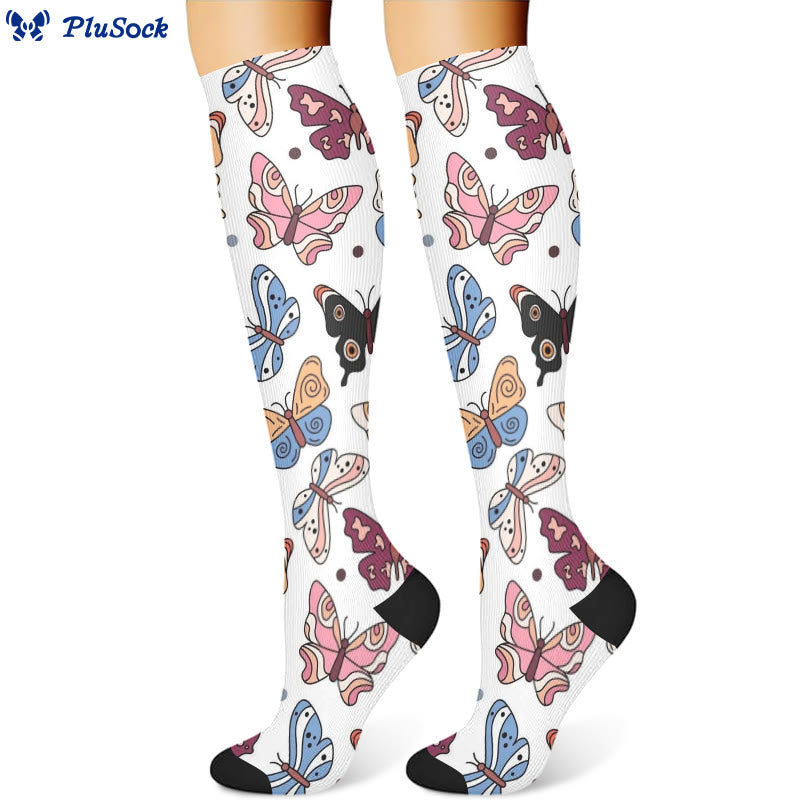 Chaussettes de compression papillon (3 paires) - Blanc (1 paire) - S/M - image 3