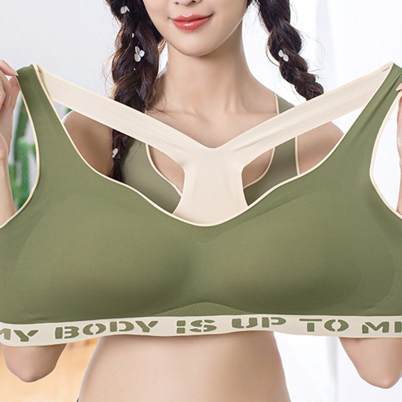 Soutien-gorge de sport push-up sans coutures grande taille