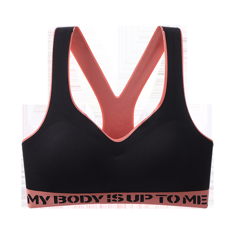 Soutien-gorge de sport push-up sans coutures grande taille