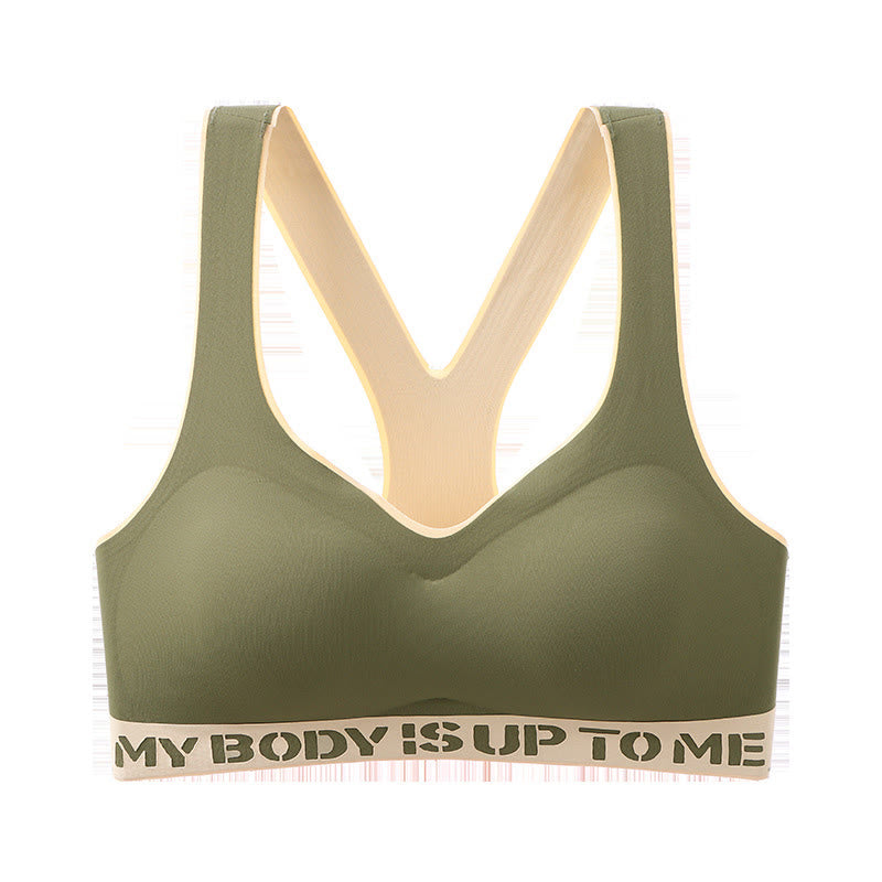 Soutien-gorge de sport push-up sans coutures grande taille