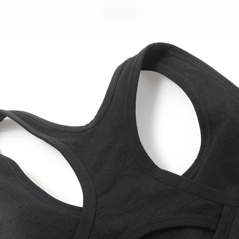 Soutien-gorge de sport respirant sans armatures grande taille pour le fitness et le yoga
