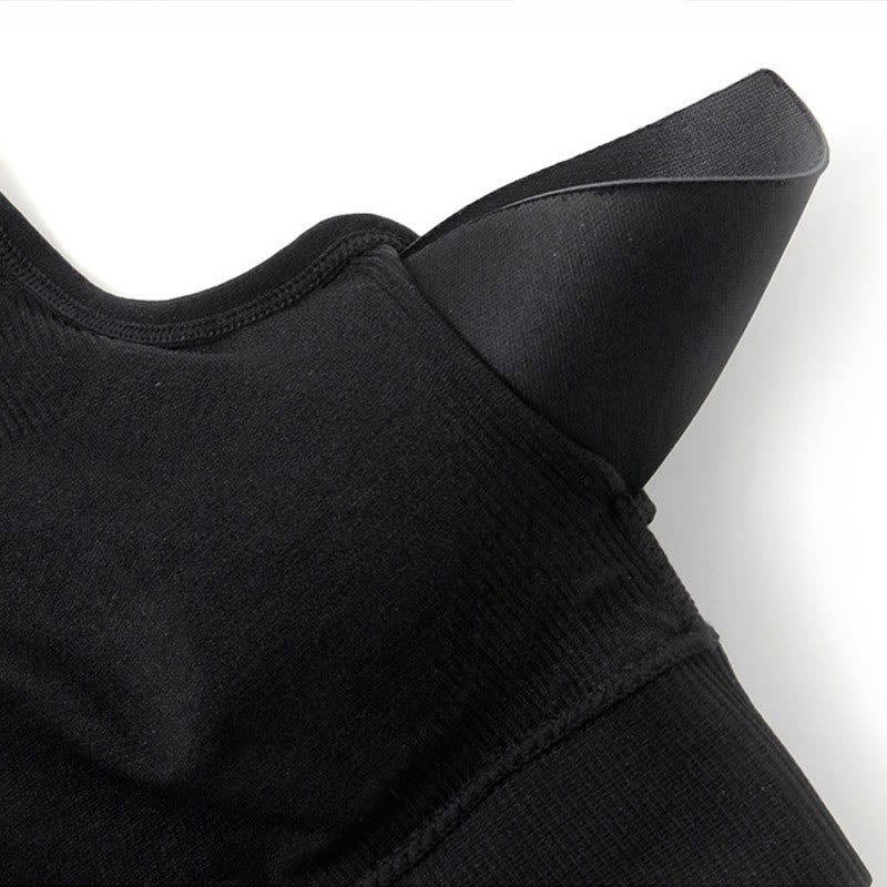 Soutien-gorge de sport respirant sans armatures grande taille pour le fitness et le yoga