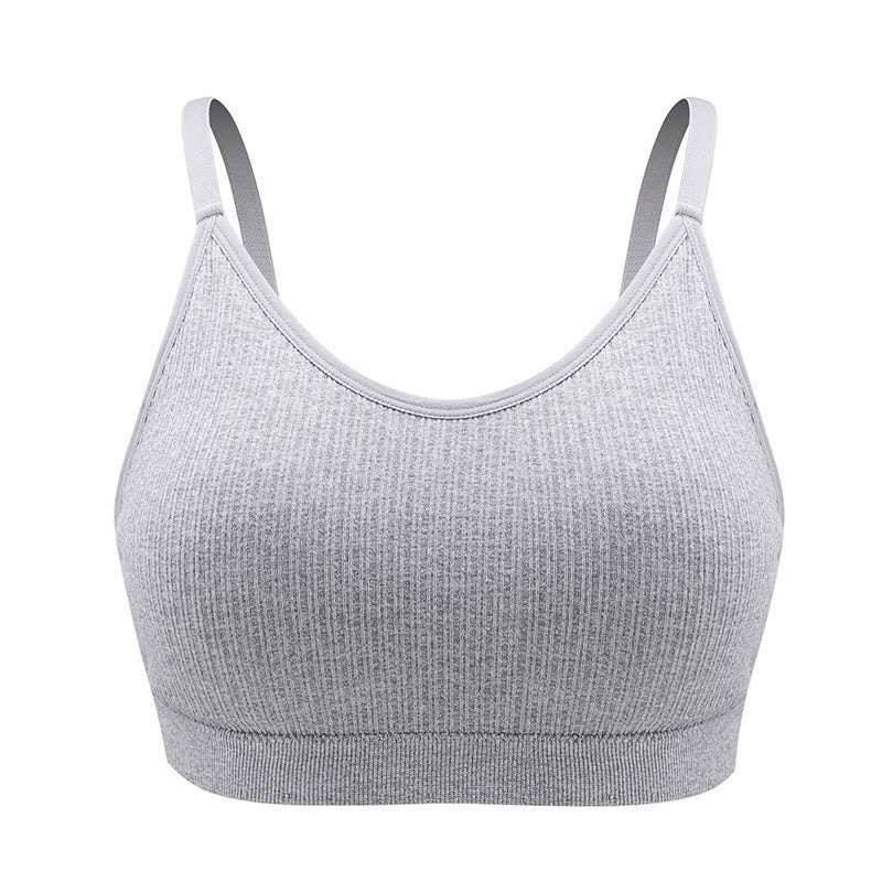 Soutien-gorge de fitness et de yoga sans armatures grande taille, confortable