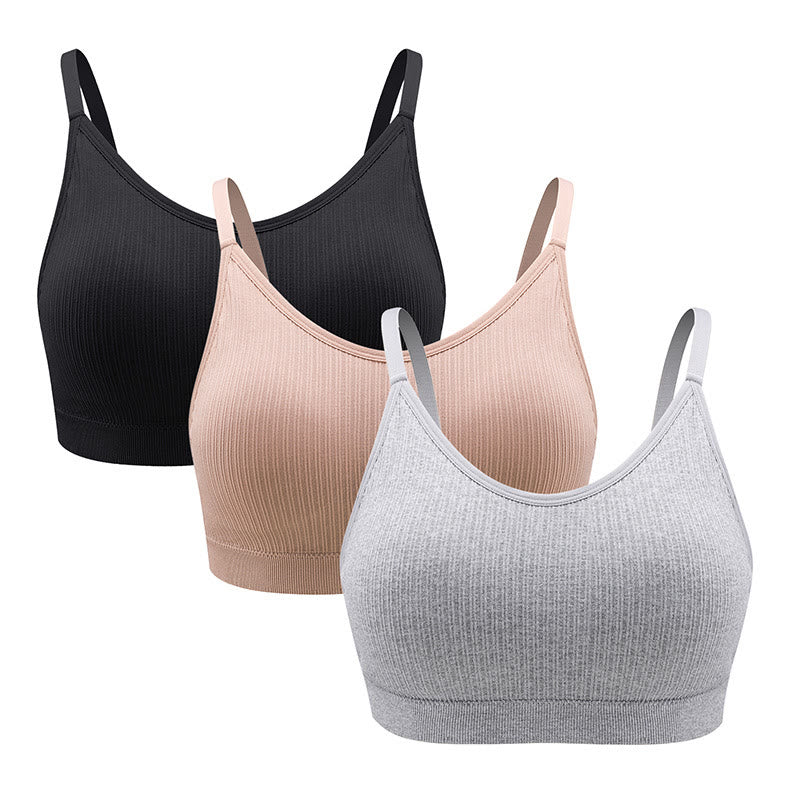 Soutien-gorge de fitness et de yoga sans armatures grande taille, confortable