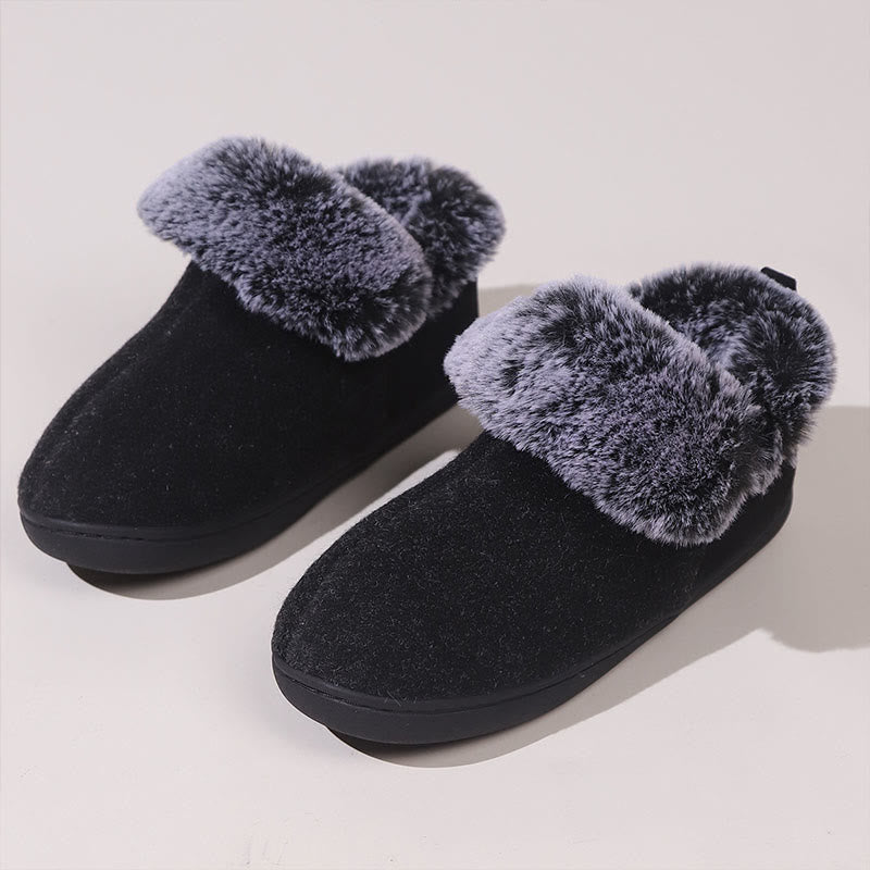 Chaussons antidérapants confortables grande taille - Noir - EU44-45 (US10-11) - image 9