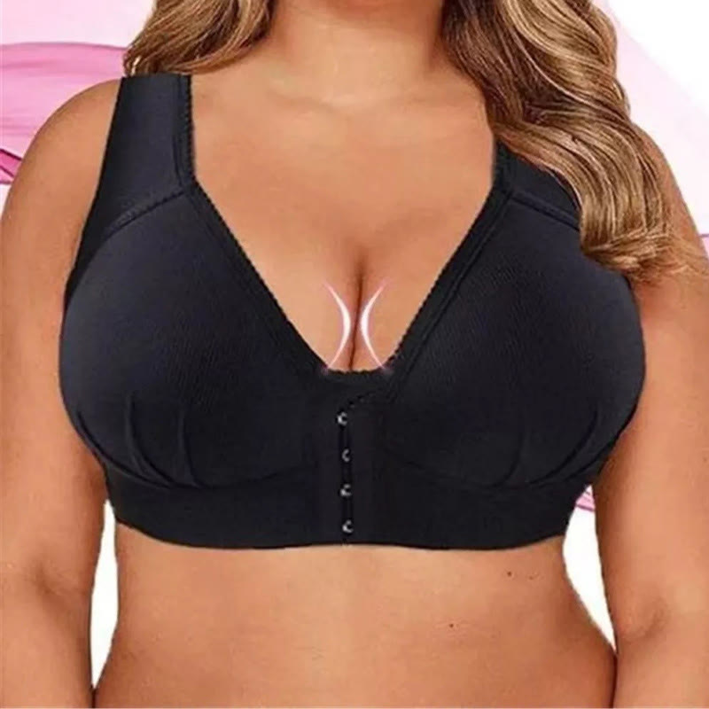 Soutien-gorge push-up sans armatures avec boucle sur le devant et bonnets complets