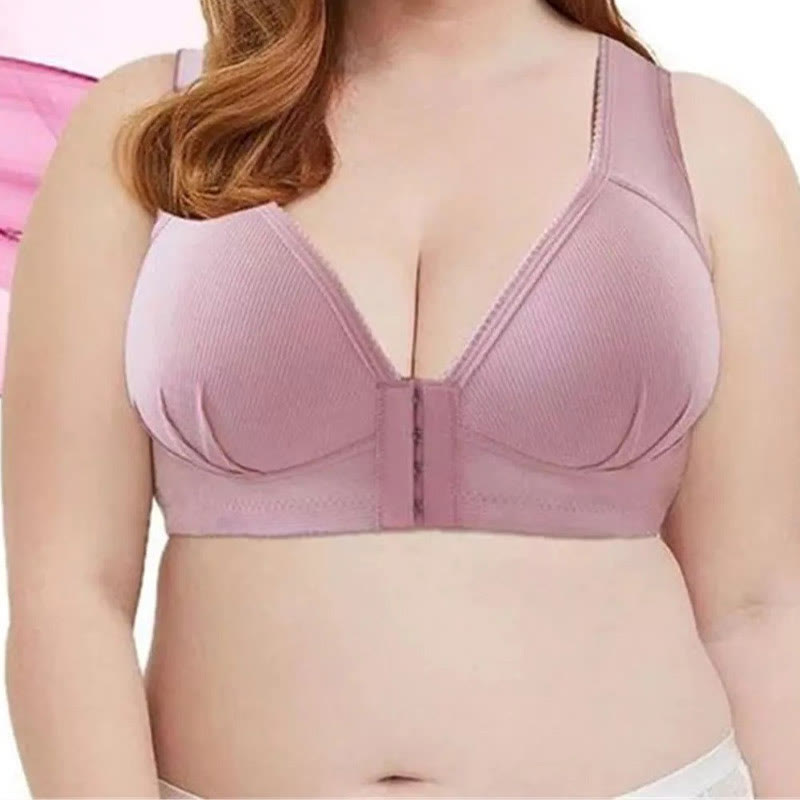 Soutien-gorge push-up sans armatures avec boucle sur le devant et bonnets complets
