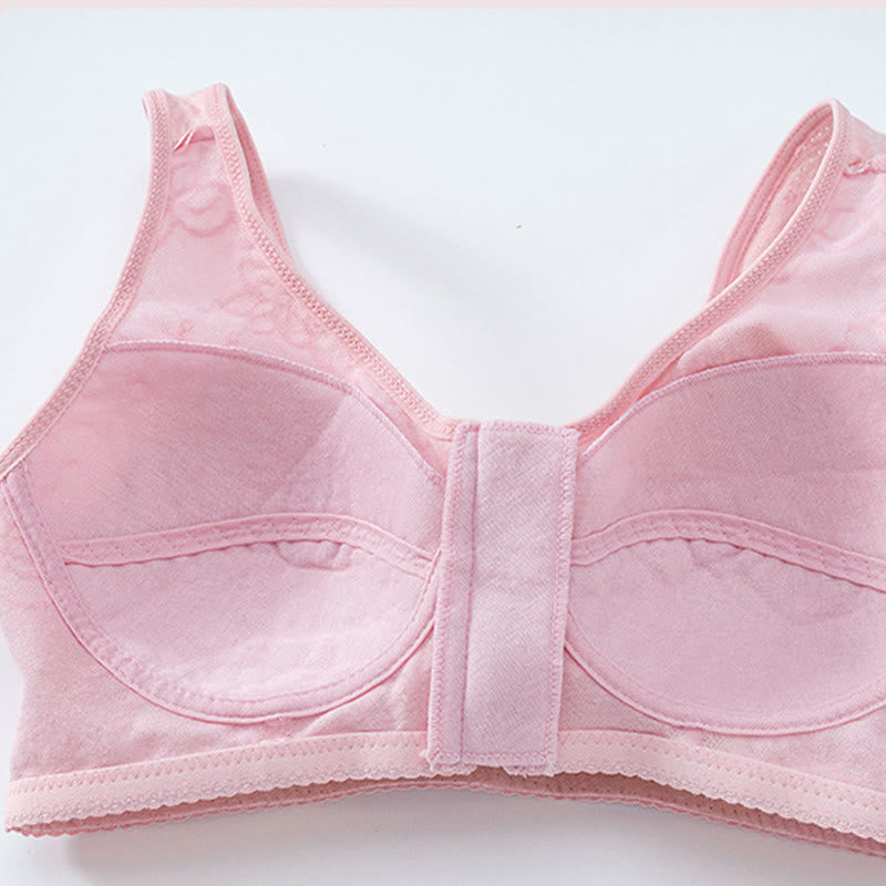Soutien-gorge débardeur zippé en dentelle fine grande taille