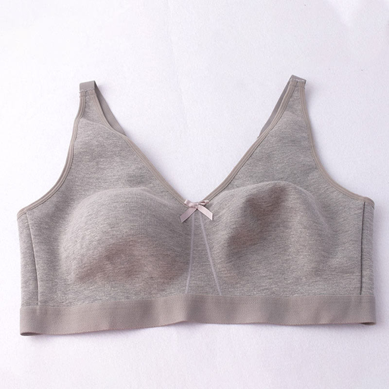 Soutien-gorge sans armatures en coton sans coutures grande taille