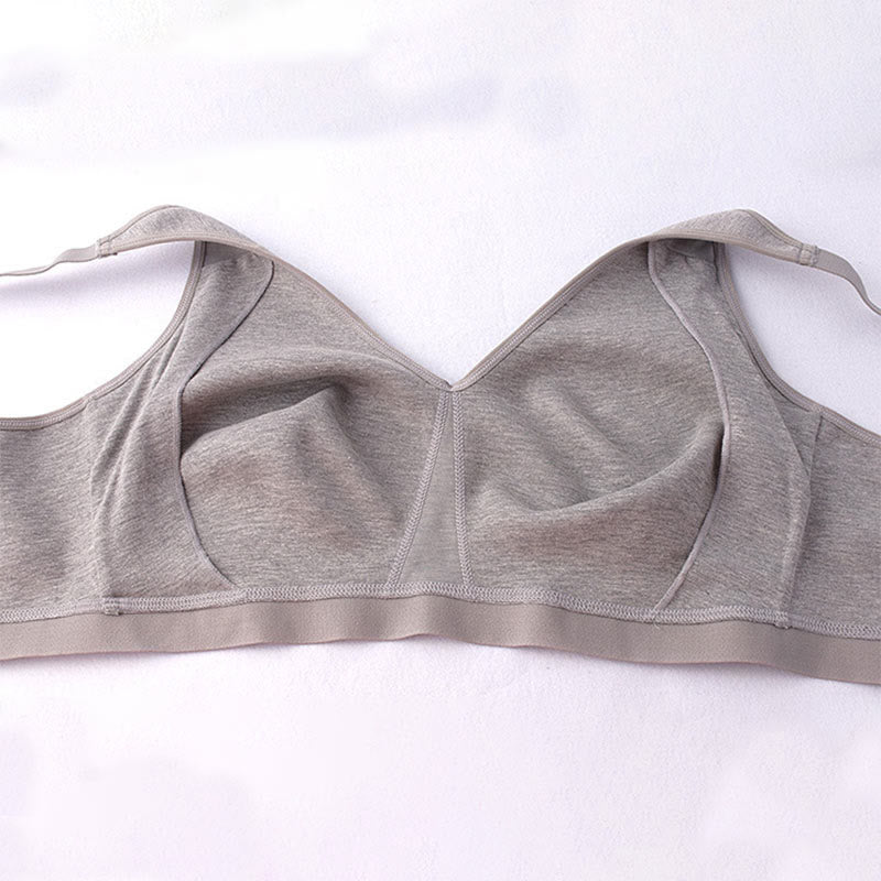 Soutien-gorge sans armatures en coton sans coutures grande taille