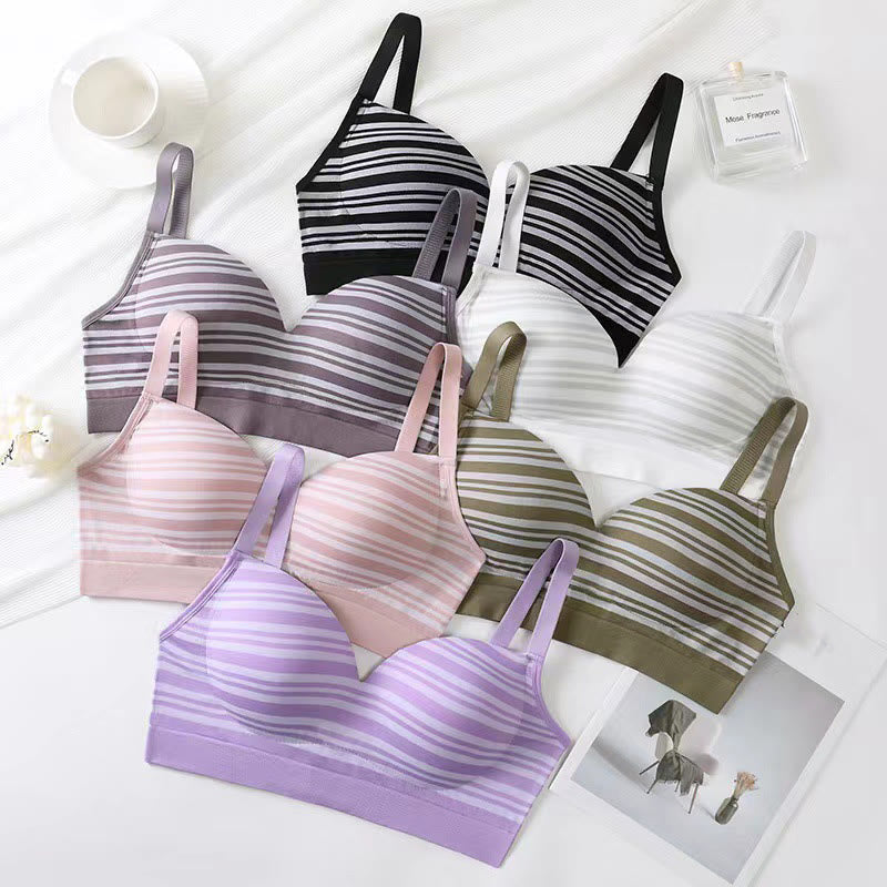 Soutien-gorge sans armatures confortable à rayures françaises (lot de 2)