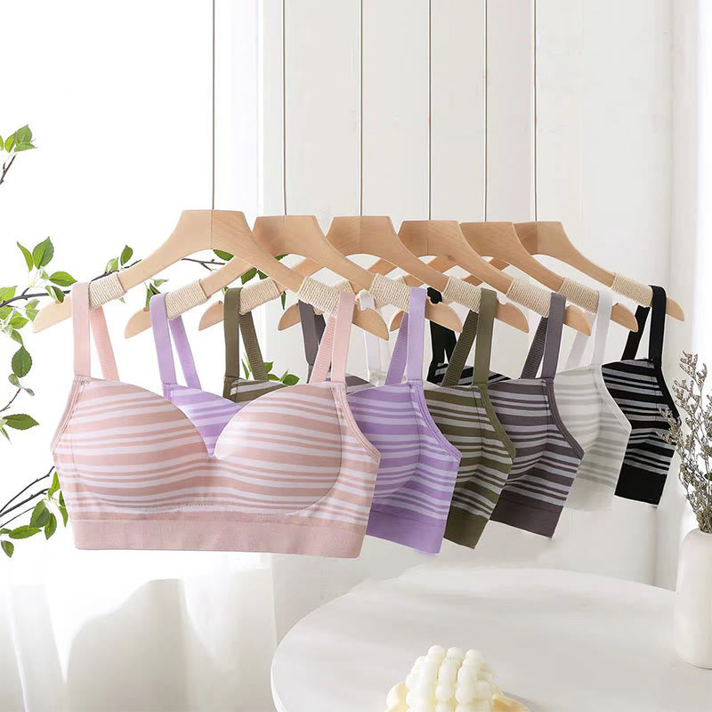 Soutien-gorge sans armatures confortable à rayures françaises (lot de 2)