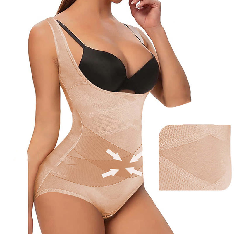 Sous-vêtement gainant en maille à bretelles croisées sexy grande taille