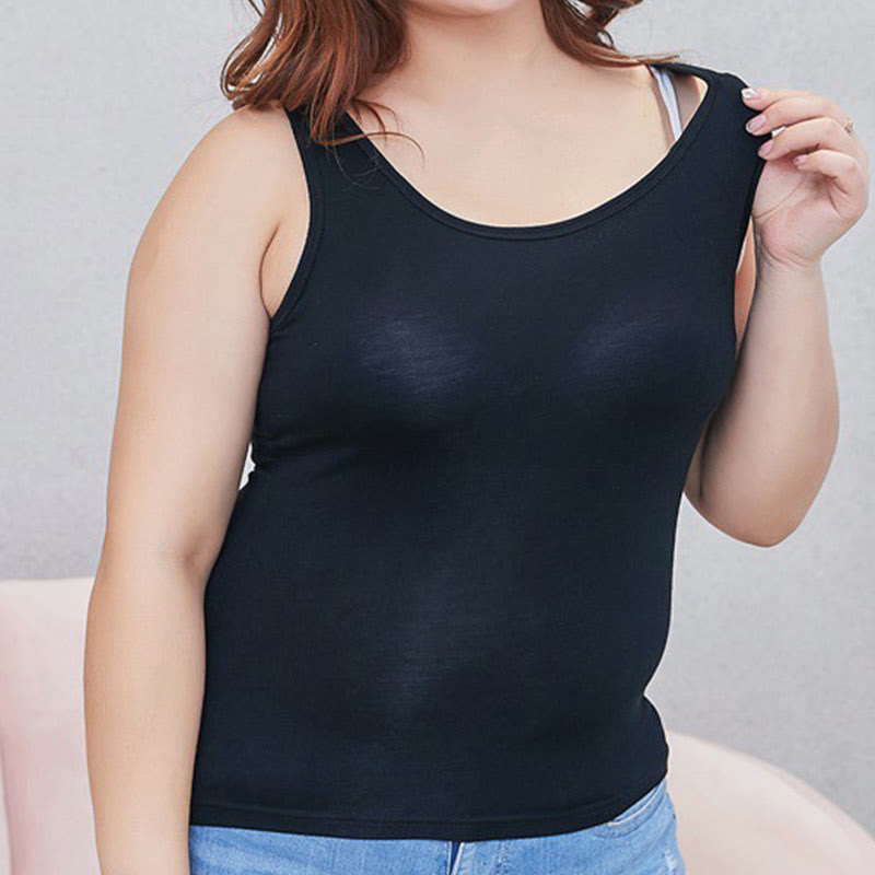 Camisole de yoga ample rembourrée sans armatures grande taille