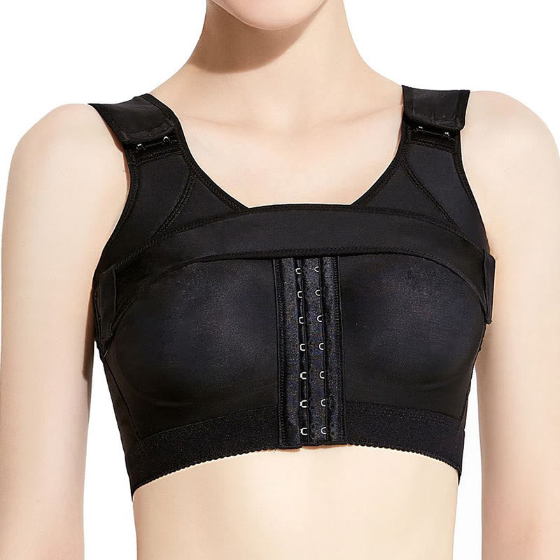 Gilet de compression post-opératoire à fermeture frontale - Noir - XS - image 6