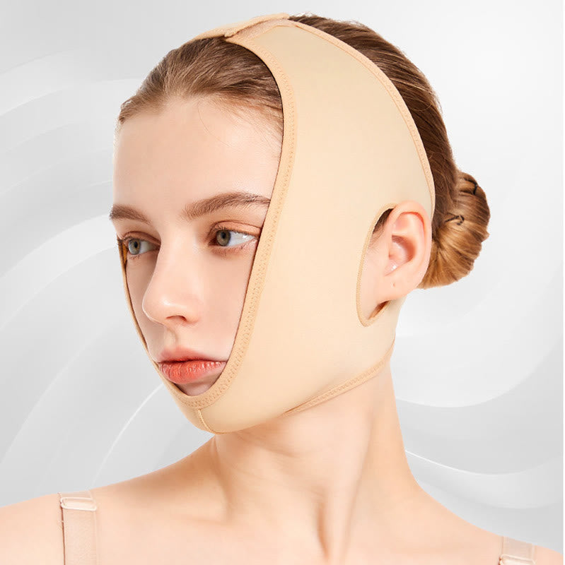 Coiffe post-opératoire en V pour modeler le visage