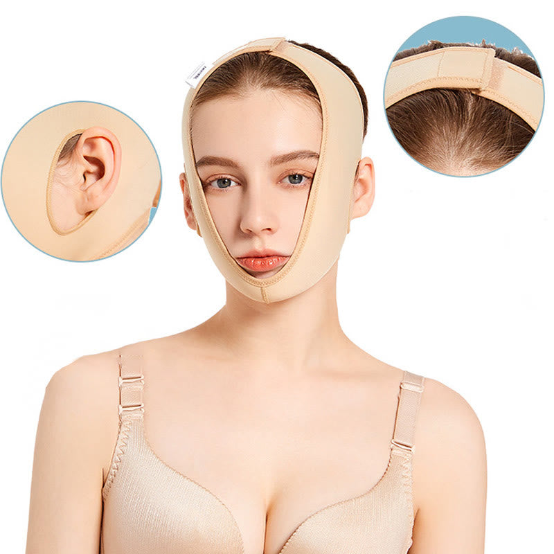 Coiffe post-opératoire en V pour modeler le visage - image 4