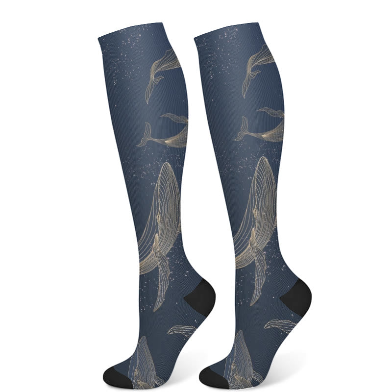 Chaussettes de compression ciel étoilé (3 paires) - Bleu marine (1 paire) - S/M - image 6