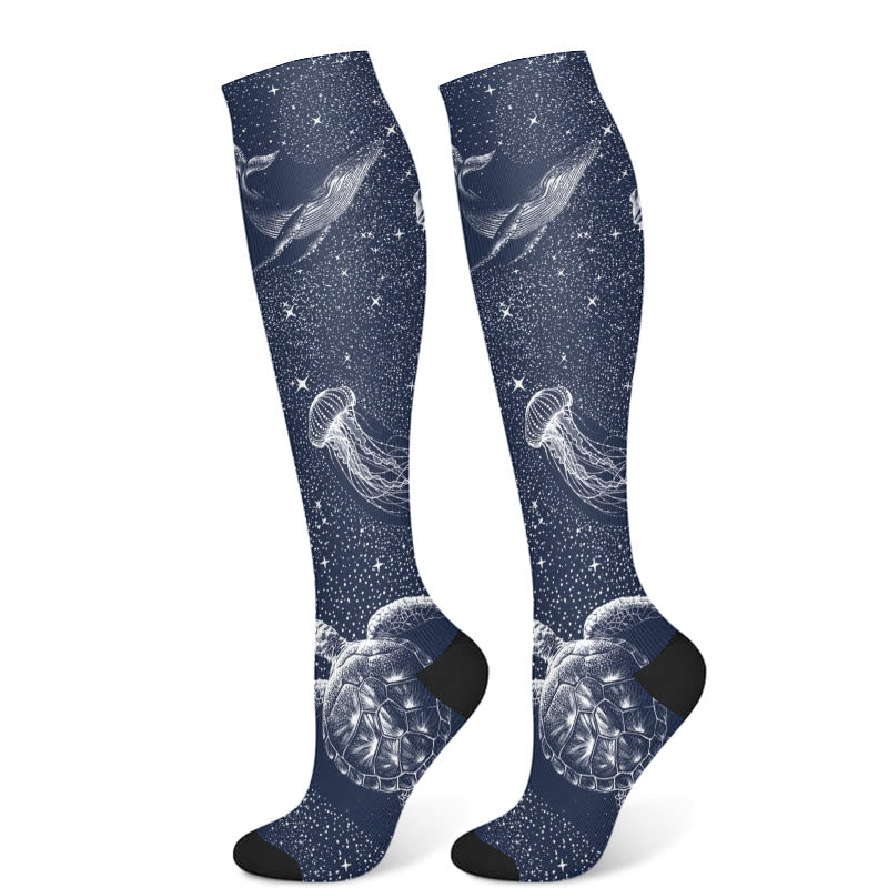 Chaussettes de compression ciel étoilé (3 paires) - Méduse (1 paire) - S/M - image 8