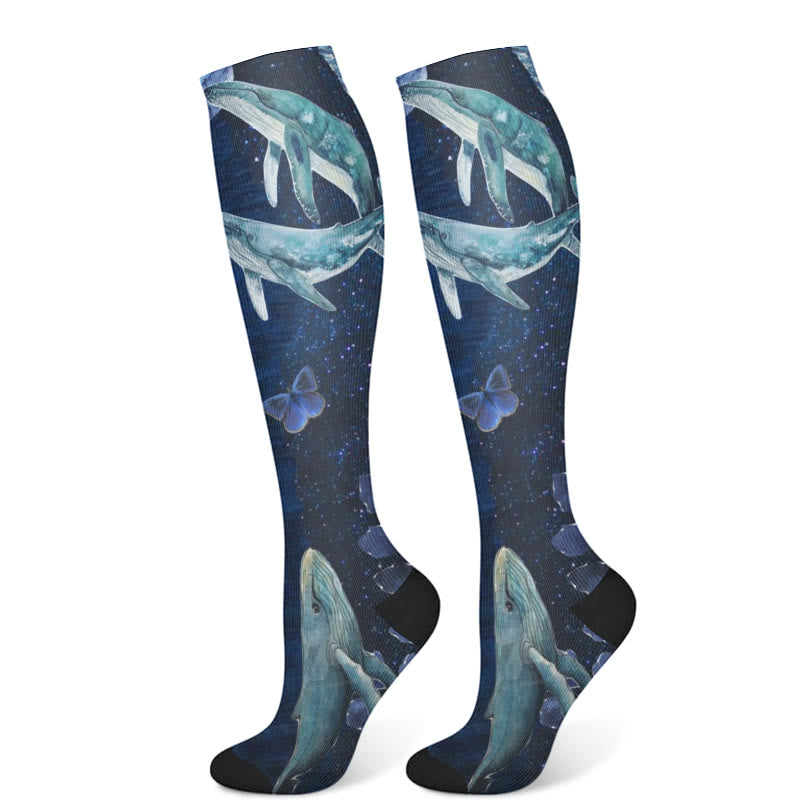 Chaussettes de compression ciel étoilé (3 paires) - Baleine (1 paire) - S/M - image 7