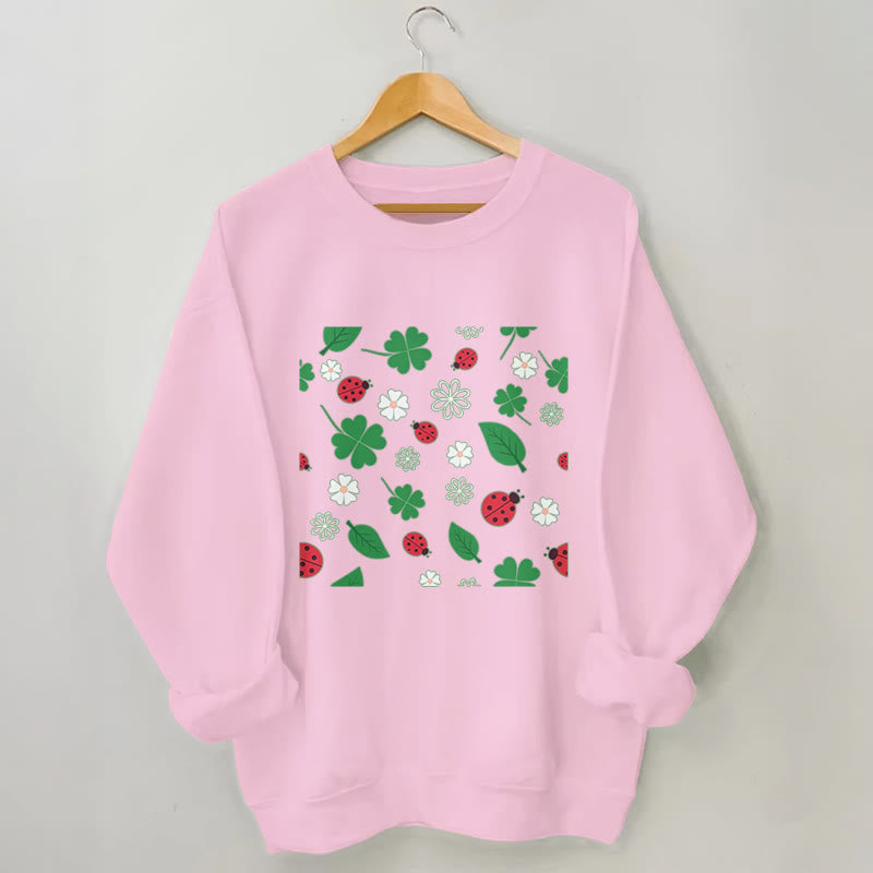 Sweat-shirt coccinelle à sept points grande taille - Rose - 3XL - image 5
