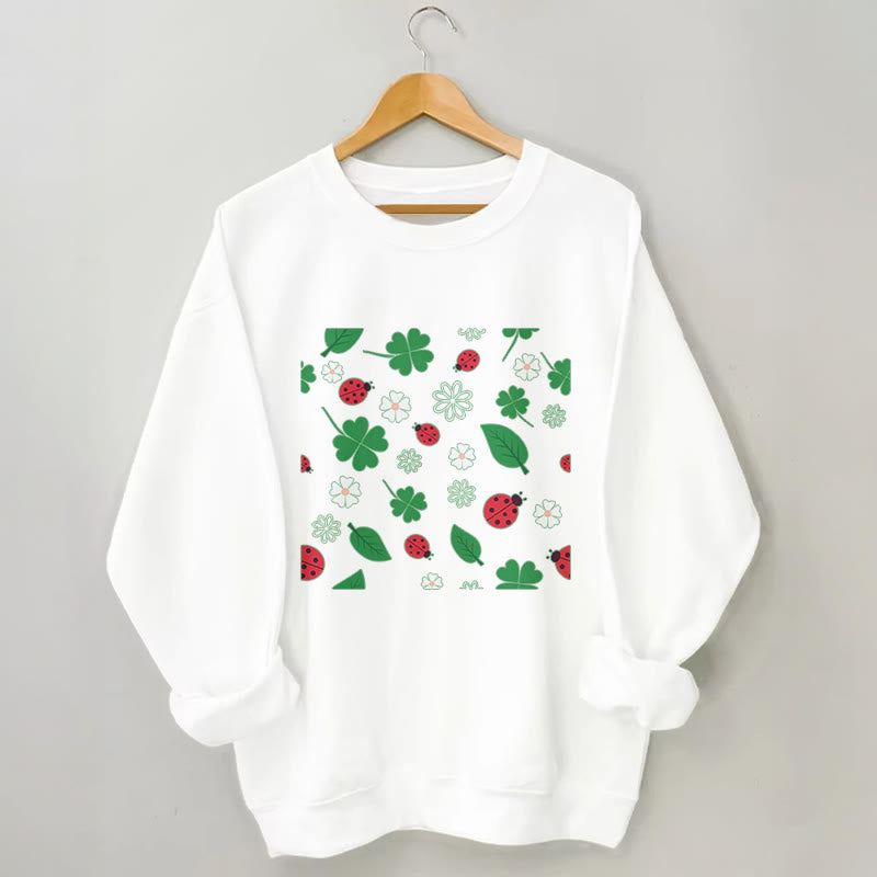 Sweat-shirt coccinelle à sept points grande taille - Blanc - 3XL - image 4