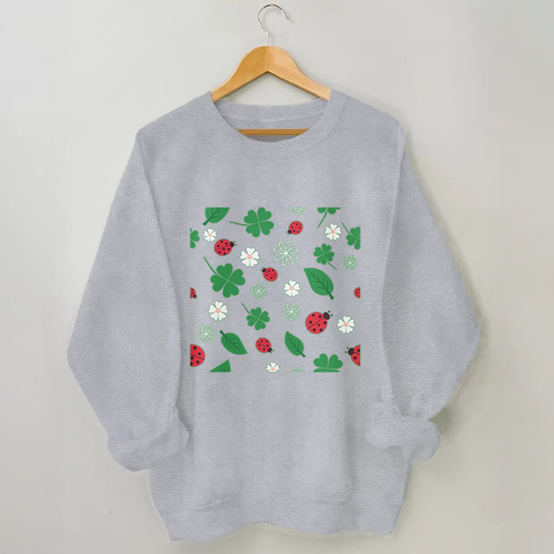 Sweat-shirt coccinelle à sept points grande taille - Gris - 3XL - image 2