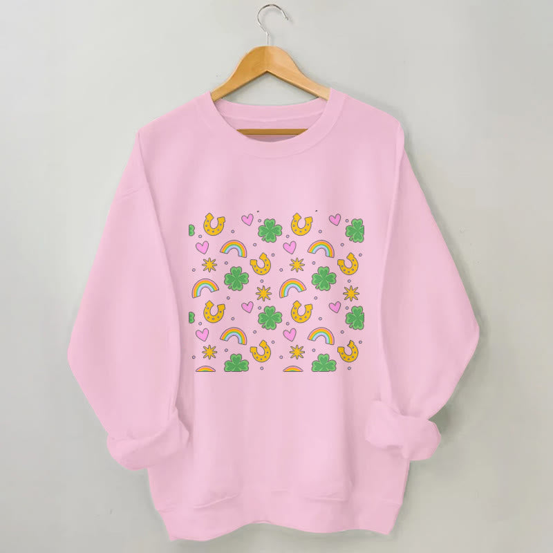 Sweat-shirt rose à cœur grande taille - Rose - 3XL - image 5