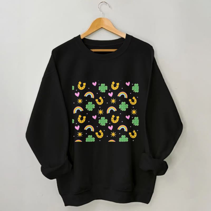 Sweat-shirt rose à cœur grande taille - Noir - 3XL - image 3